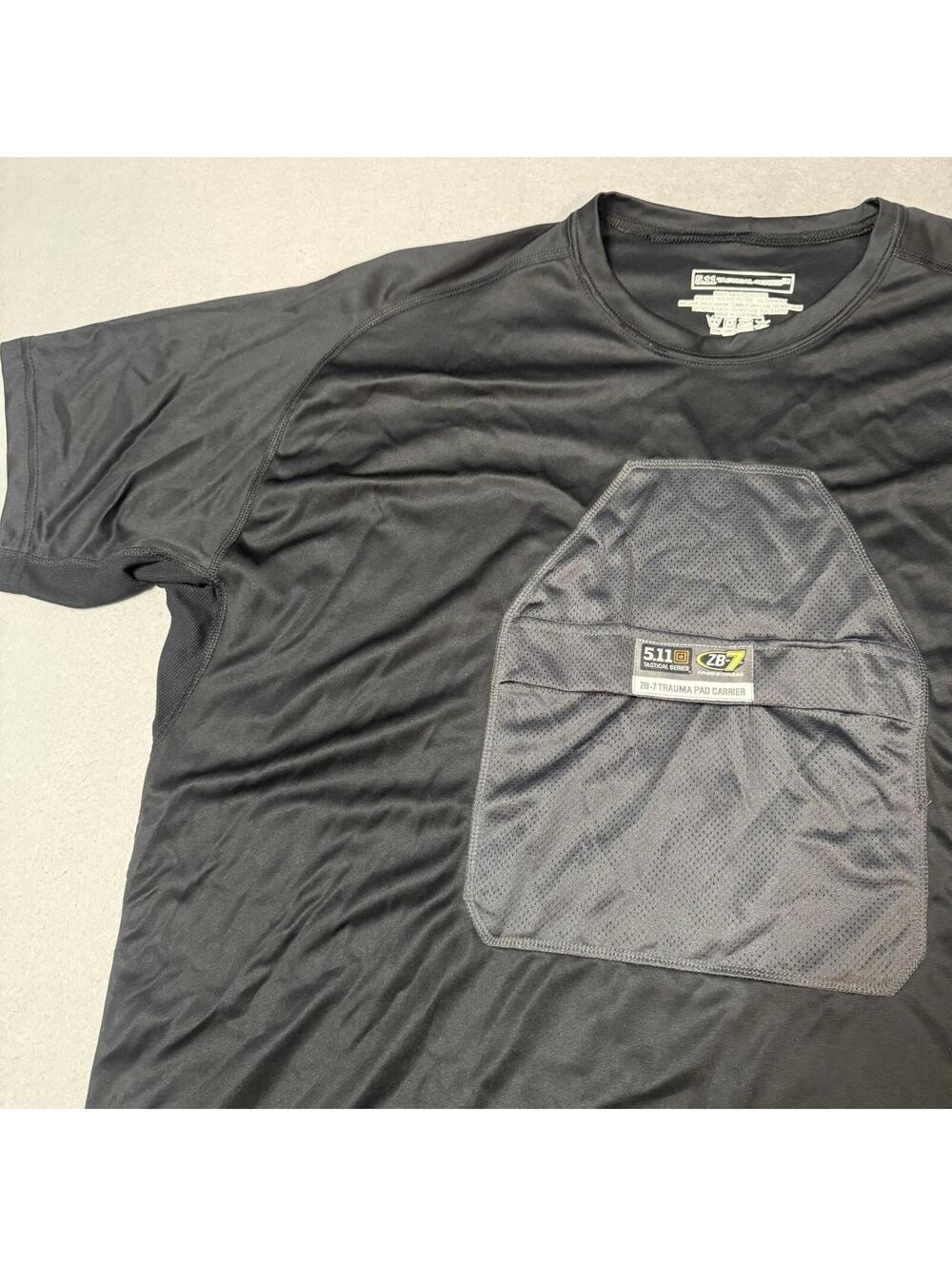 5.11 Tactical Shirt Mens XL Black ZB-7 Trauma Pad Carrier‎ Compression - Picture 2 of 12